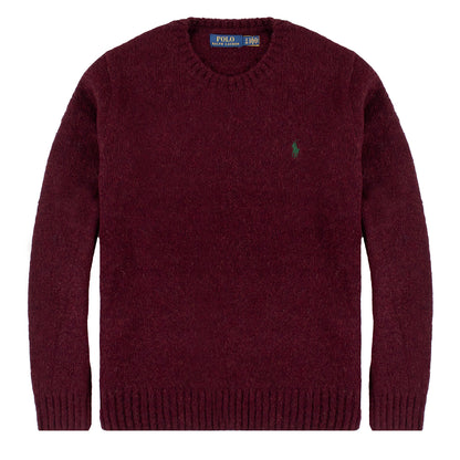 Polo Ralph Lauren Chunky Crew Knit Aged Wine Heather