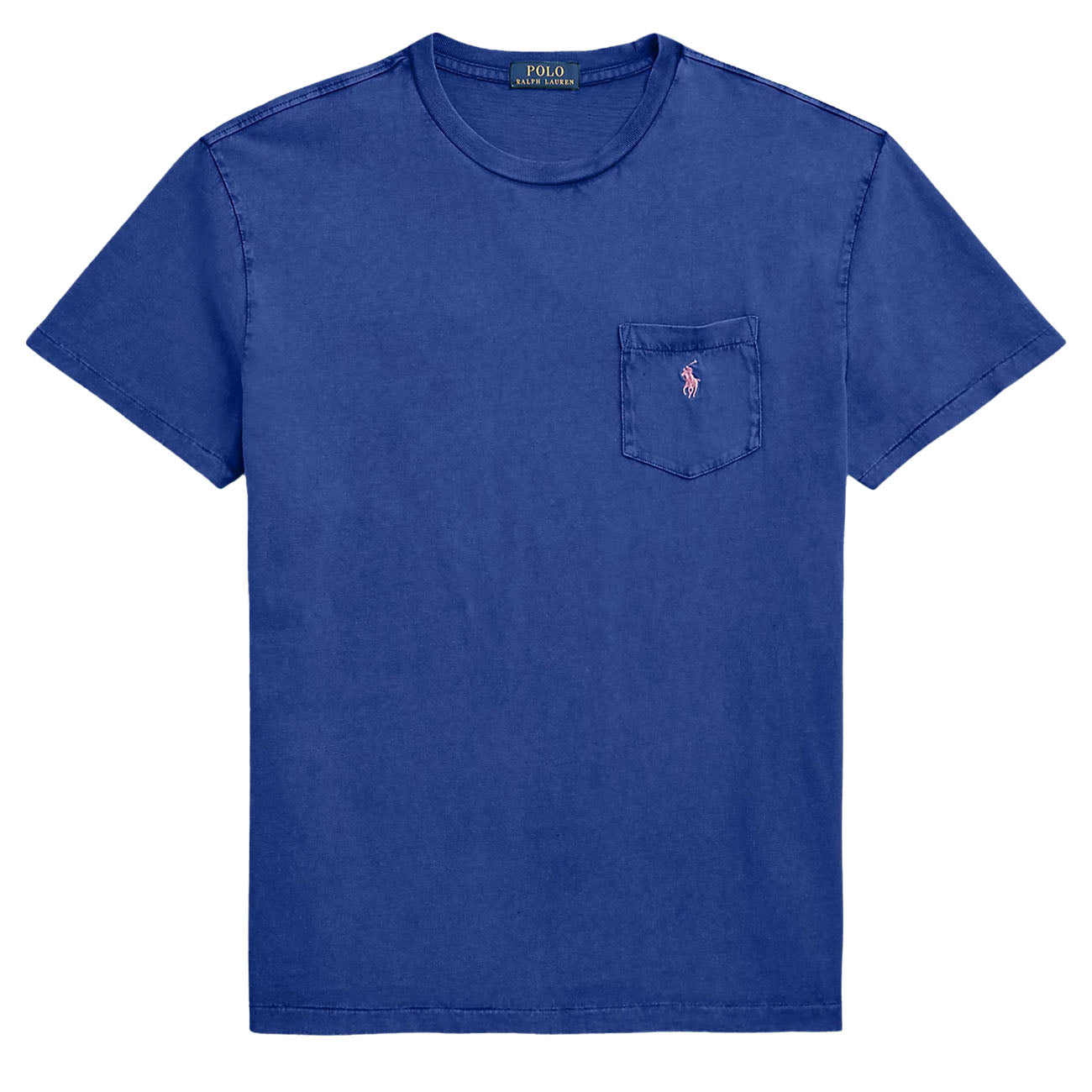 Polo Ralph Lauren Classic Fit Cotton Linen Pocket T Shirt Beach Royal