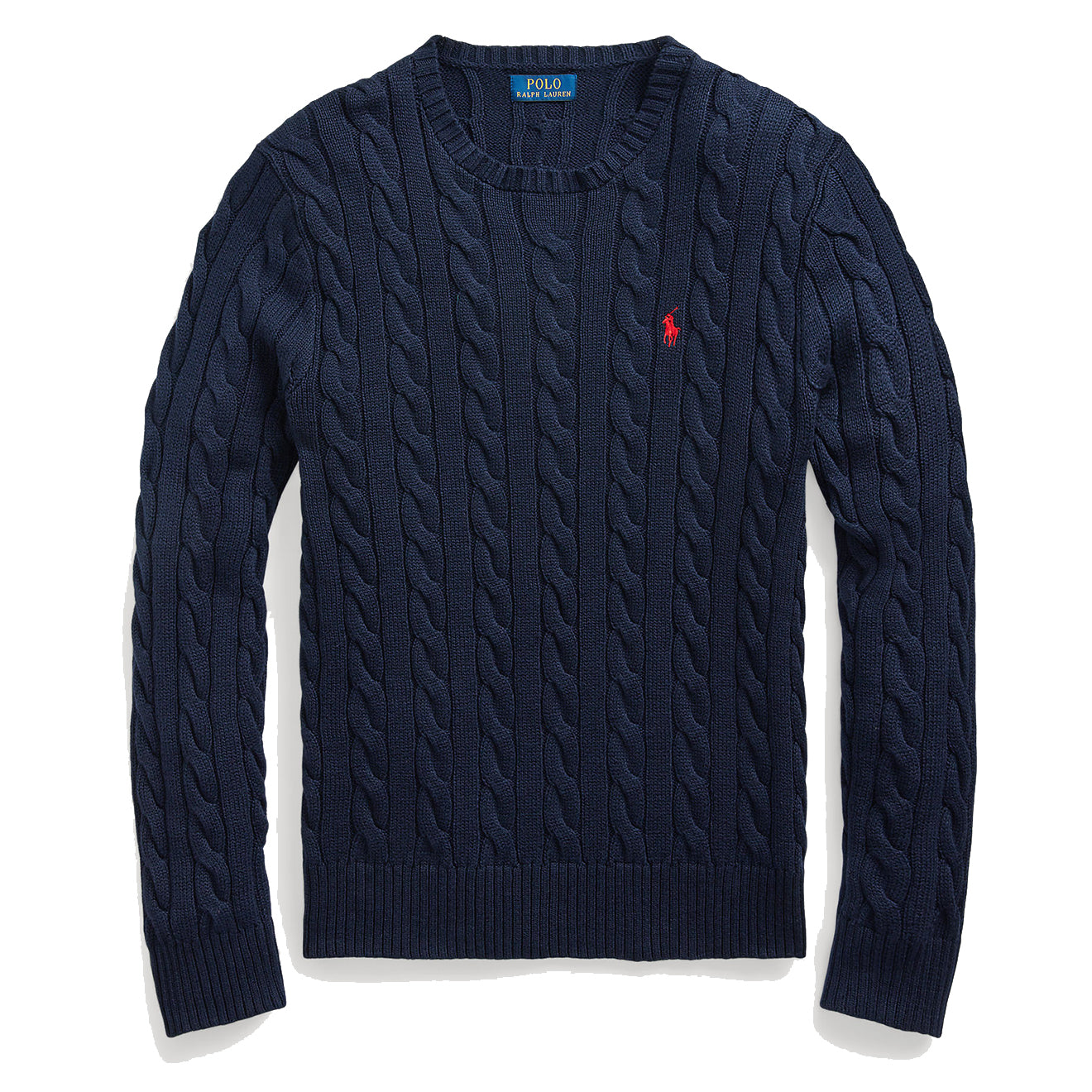 Polo Ralph Lauren Cotton Cable Knit Sweater Hunter Navy