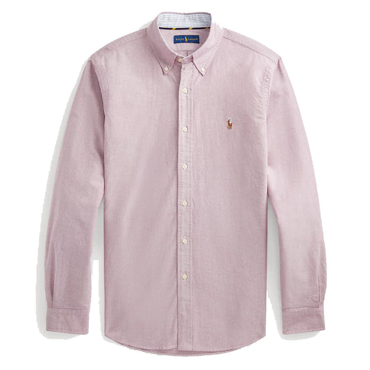 Polo Ralph Lauren Custom Fit Oxford Shirt Crimson / White