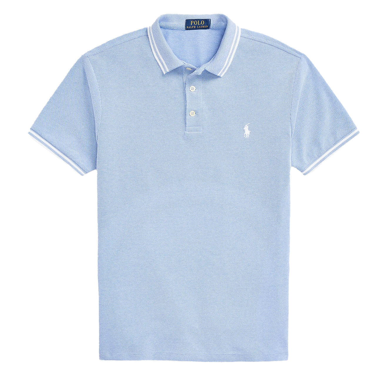 Polo Ralph Lauren Custom Slim Fit Contrast Polo Shirt New England Blue / White - The Sporting Lodge