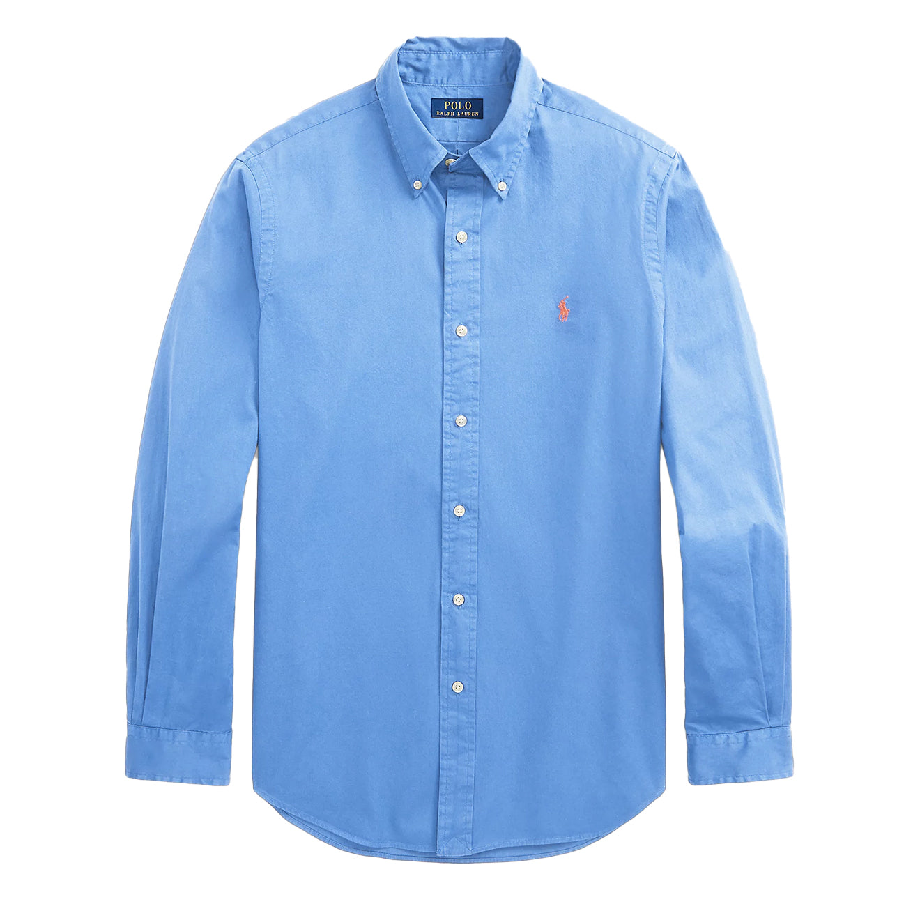 Polo Ralph Lauren Garment Dyed Chino L/S Shirt Camp Blue - The Sporting Lodge