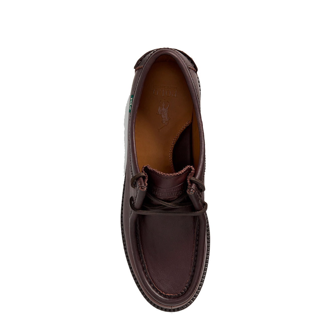 Polo Ralph Lauren Jett Lug-Sole Suede Moc-Toe Shoe Dark Brown