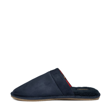 Polo Ralph Lauren Klarence Micro Suede Scuff Slipper Navy / Red PP