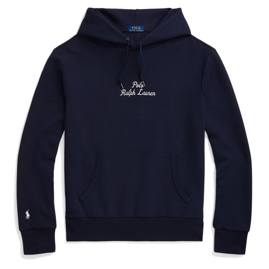 Polo Ralph Lauren Logo Double-Knit Hoodie Aviator Navy - The Sporting Lodge