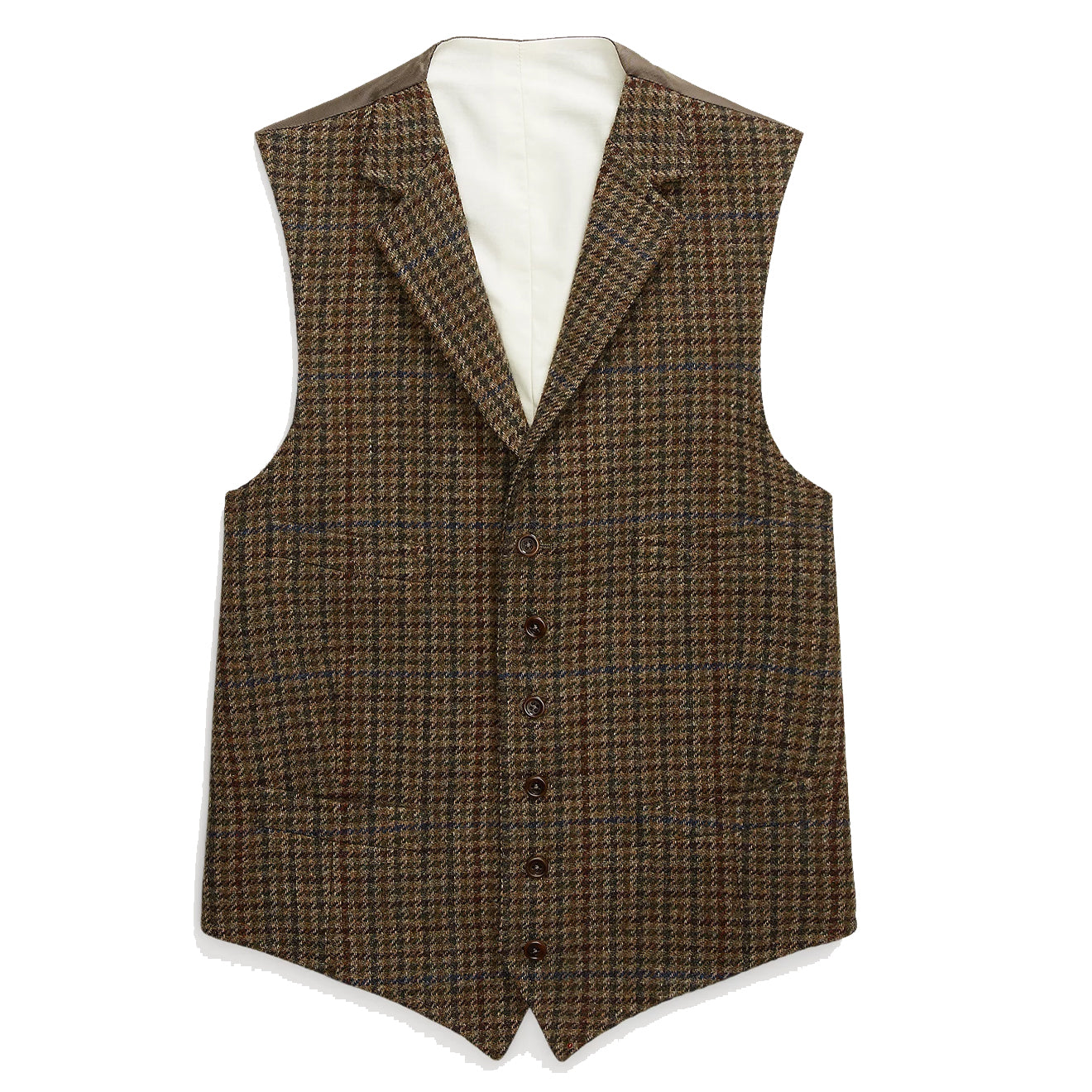 Polo Ralph Lauren Plaid Shetland Wool Waistcoat Loden Multi - The Sporting Lodge