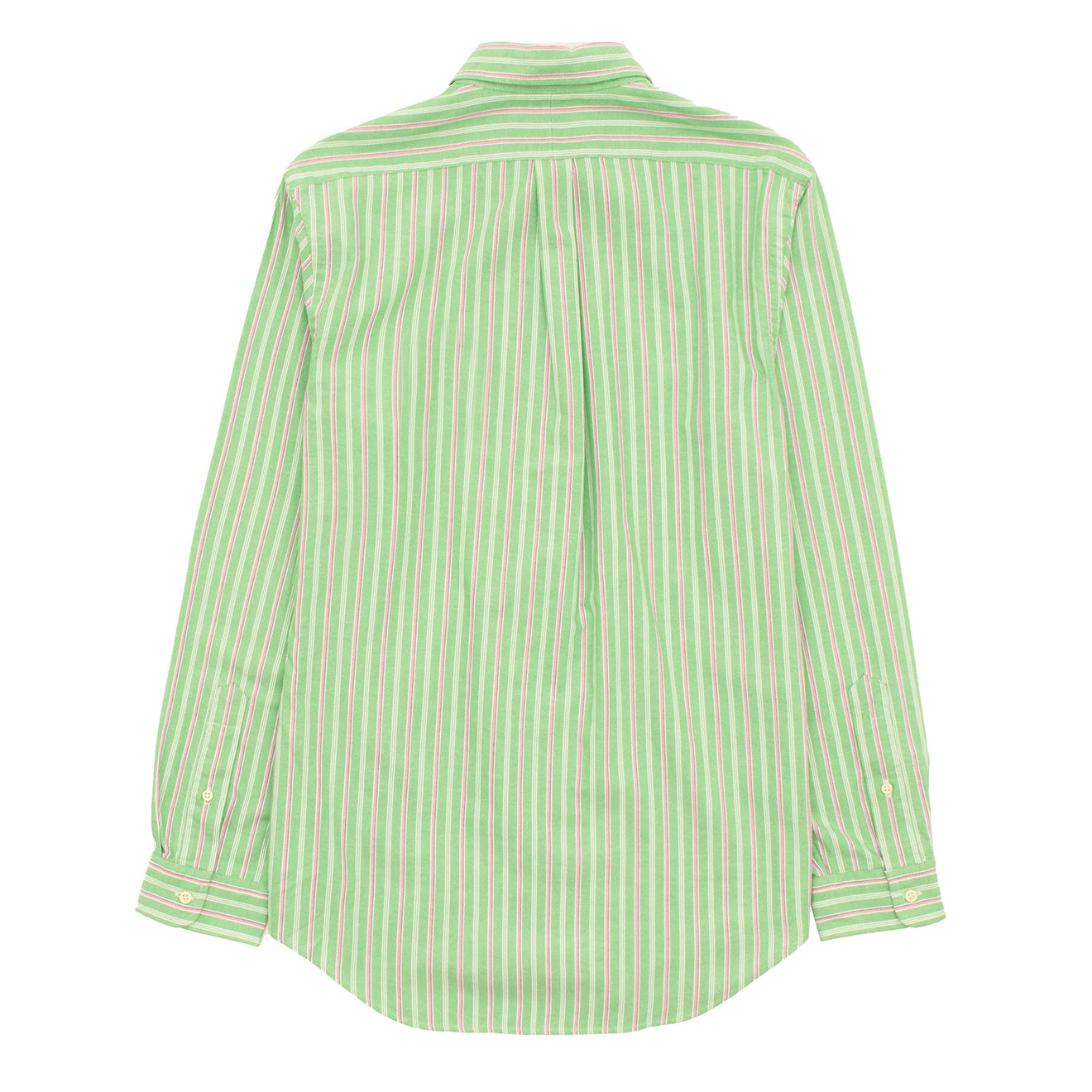 Polo Ralph Lauren Striped Oxford Shirt Green Pink Multi - The Sporting Lodge