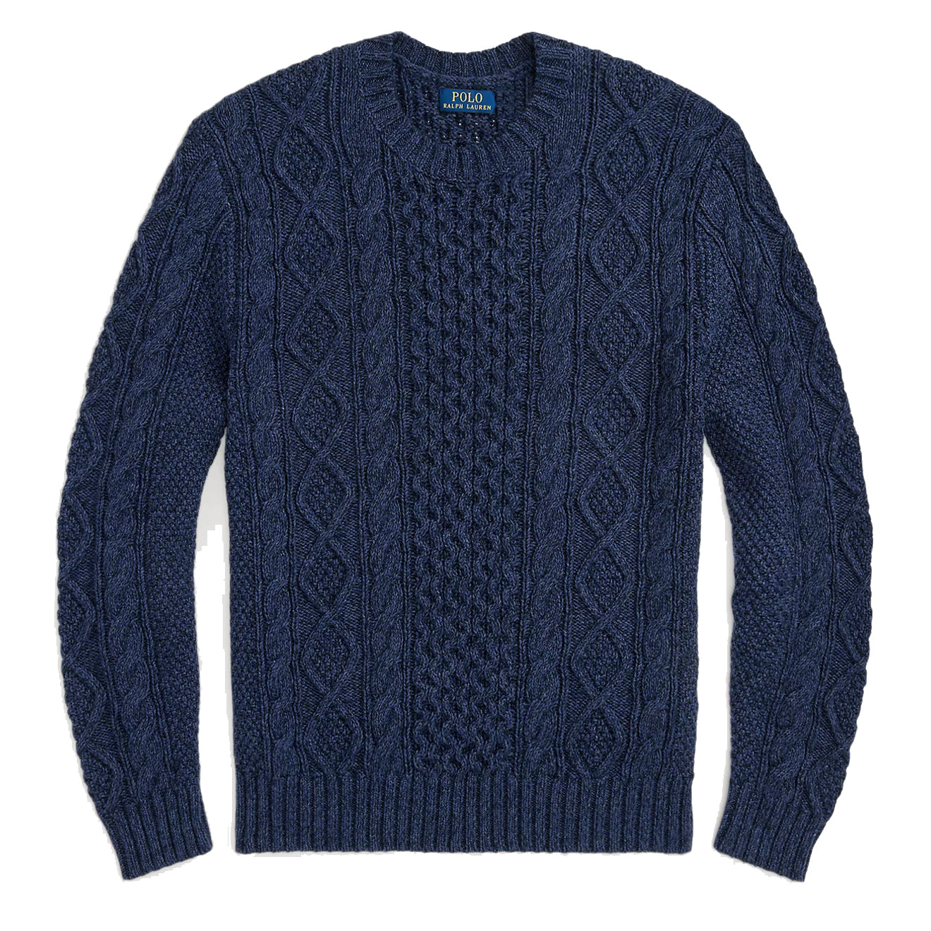 Polo Ralph Lauren The Iconic Fisherman's Jumper Navy Combo - The Sporting Lodge