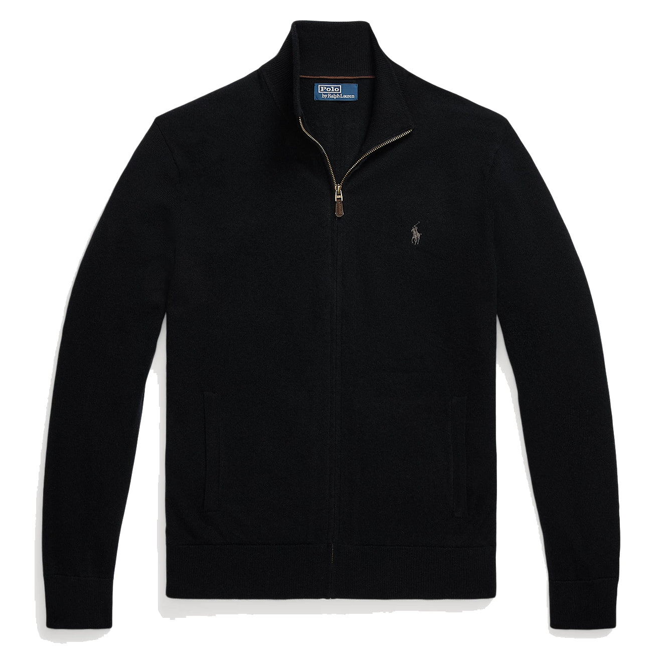 Ralph lauren black half zip sale