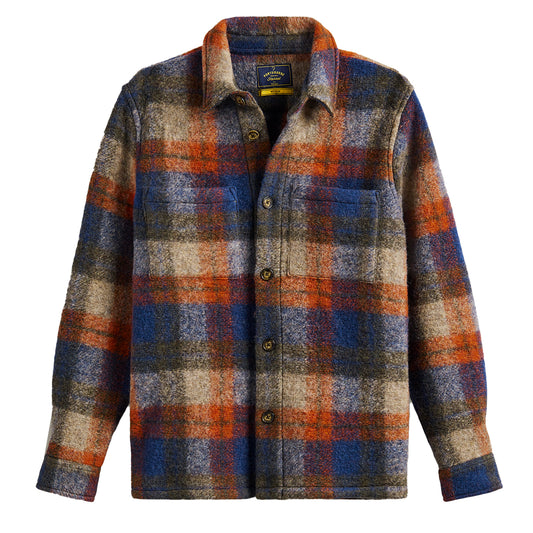 Portuguese Flannel Parker Overshirt Blue