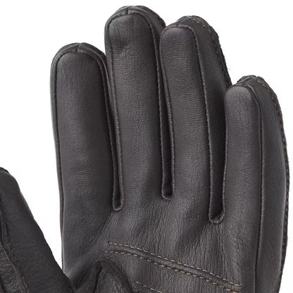 Hestra Deerskin Primaloft Rib Glove Dark brown