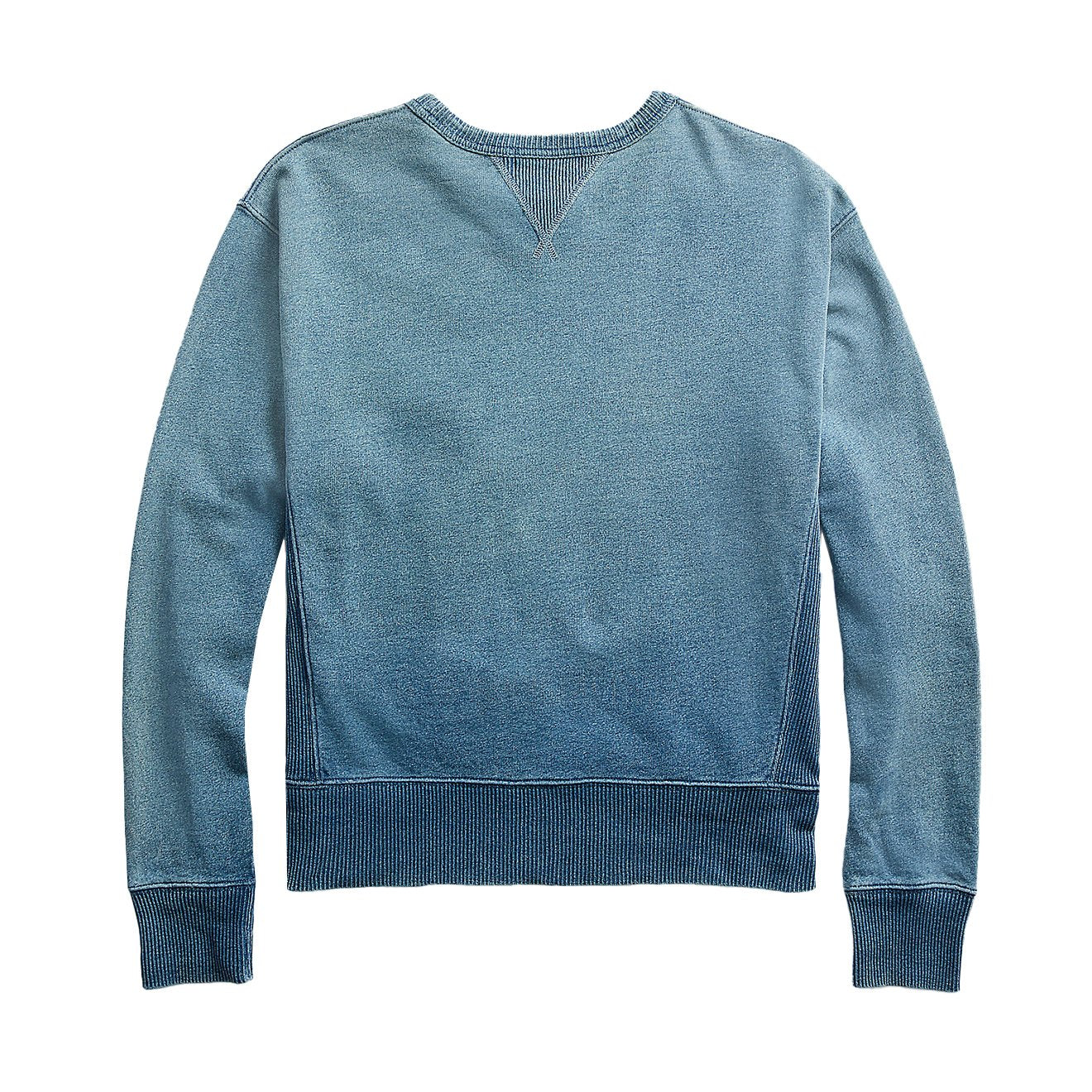 RRL by Ralph Lauren L/S Double V Sweater Washed Blue Indigo