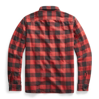 RRL by Ralph Lauren Farrell Workshirt Twill Plaid L/S Red / Black - The Sporting Lodge