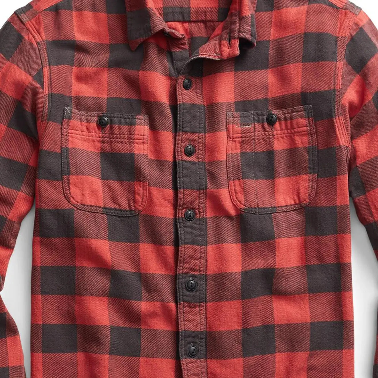 RRL by Ralph Lauren Farrell Workshirt Twill Plaid L/S Red / Black - The Sporting Lodge