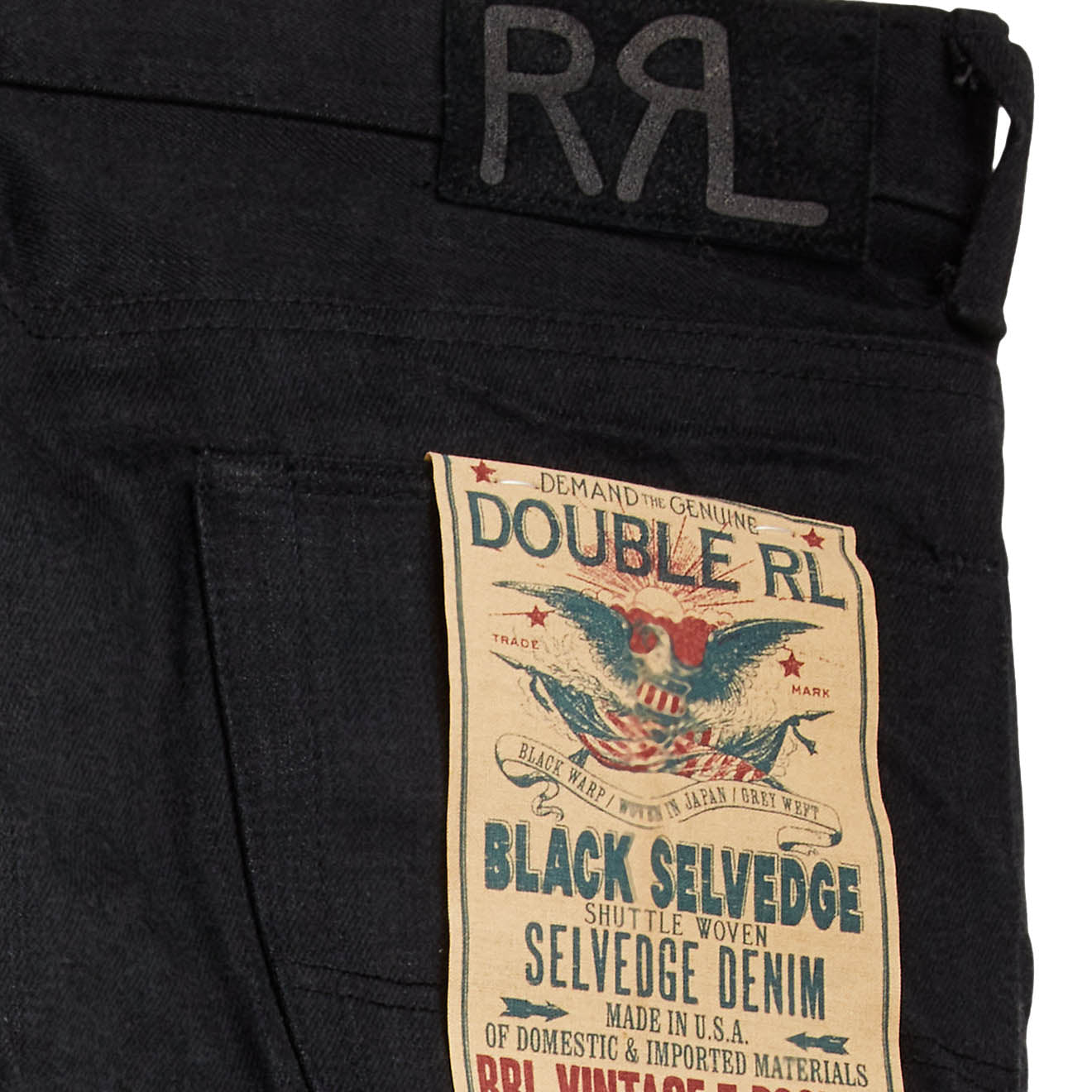 RRL by Ralph Lauren Vintage 5-Pocket New Black-on-Black Jean | The Sporting  Lodge