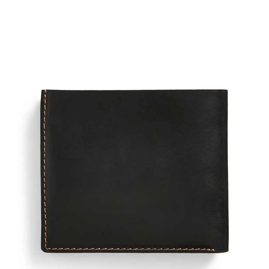 RRL by Ralph Lauren Billfold Wallet Tumbled Leather Black over Brown - The Sporting Lodge