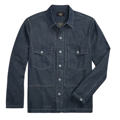 RRL By Ralph Lauren Indigo Denim Overshirt Dark Wash