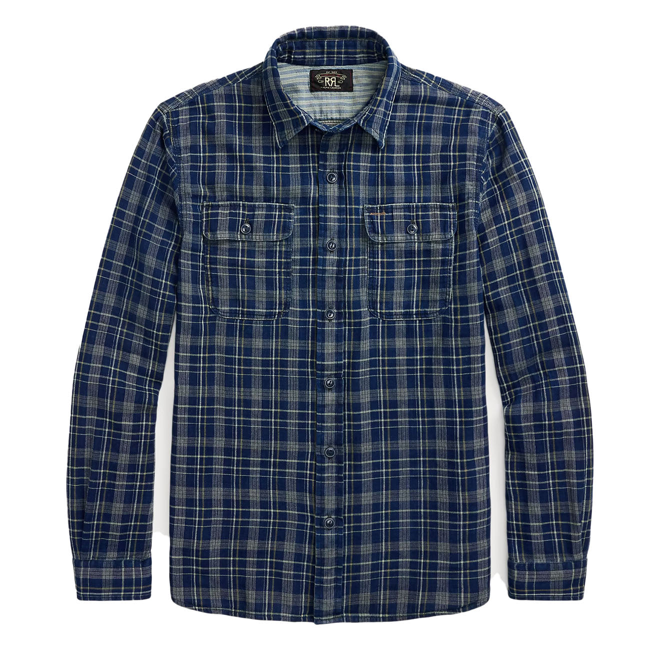 RRL By Ralph Lauren Indigo Plaid Double-Faced Workshirt Indigo Plaid/Strip