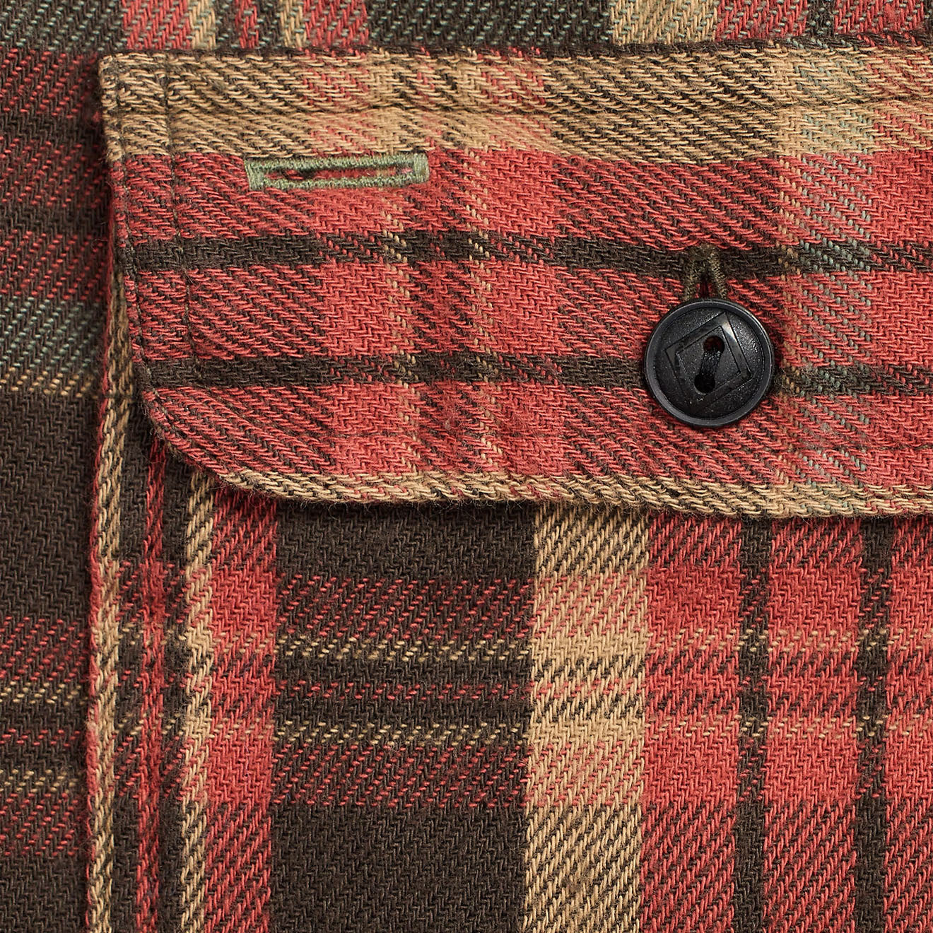 RRL By Ralph Lauren Plaid Twill Workshirt Red/Black Multi