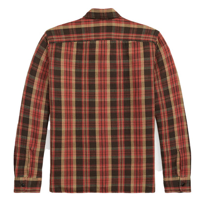 RRL By Ralph Lauren Plaid Twill Workshirt Red/Black Multi