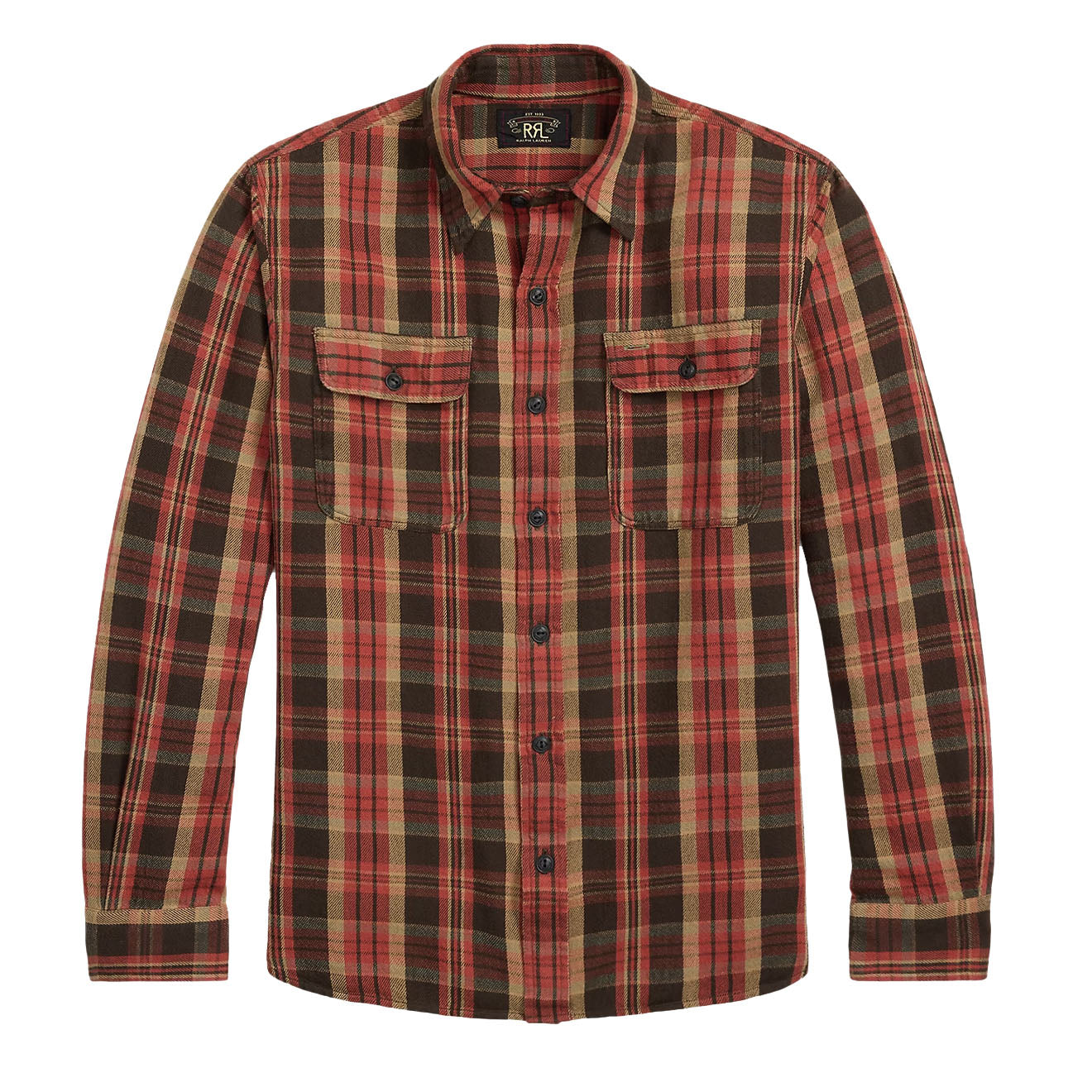 RRL By Ralph Lauren Plaid Twill Workshirt Red/Black Multi