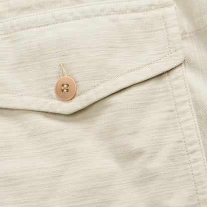 RRL by Ralph Lauren Garment-Dyed Jersey Popover Anorak Cream - The Sporting Lodge