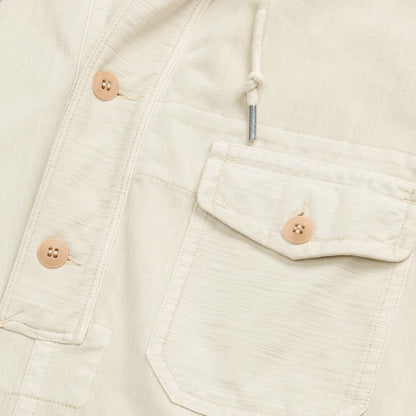 RRL by Ralph Lauren Garment-Dyed Jersey Popover Anorak Cream - The Sporting Lodge