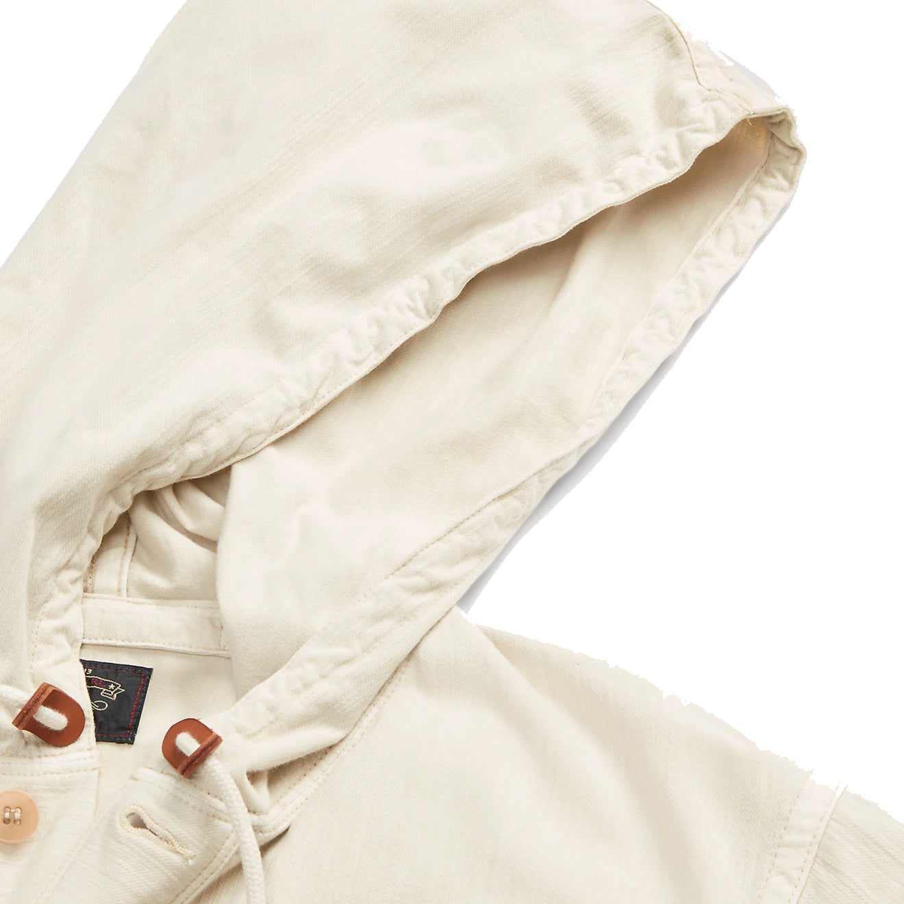 RRL by Ralph Lauren Garment-Dyed Jersey Popover Anorak Cream - The Sporting Lodge