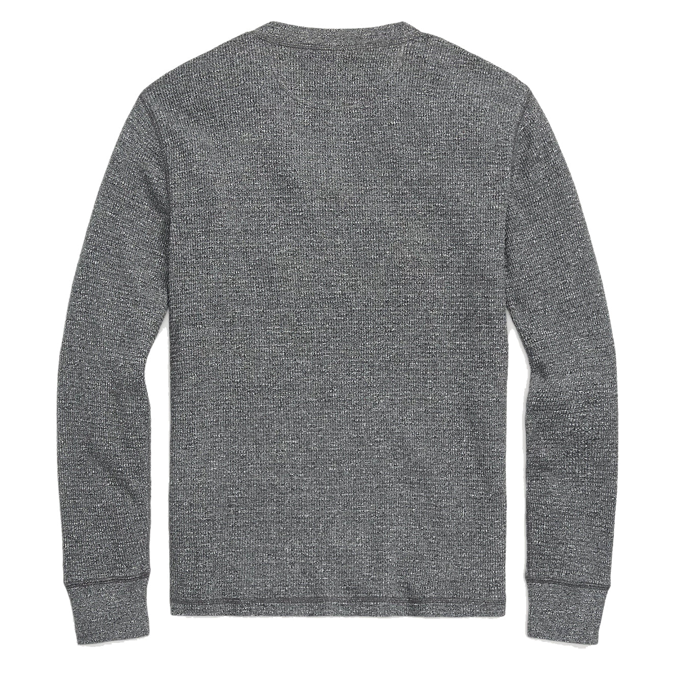 RRL by Ralph Lauren Garment Dyed Waffle Knit Henley Shirt Charcoal Heather