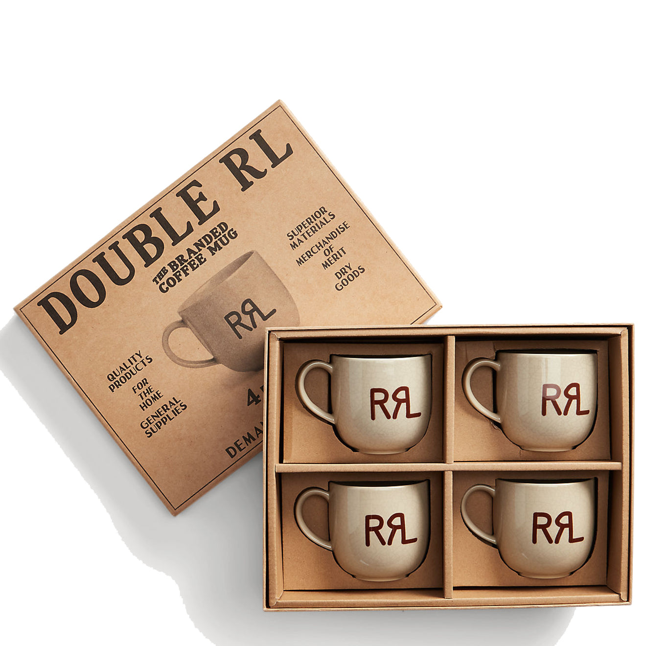 RRL by Ralph Lauren Logo Mug Gift Set Cream / Brown