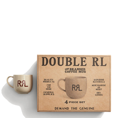 RRL by Ralph Lauren Logo Mug Gift Set Cream / Brown