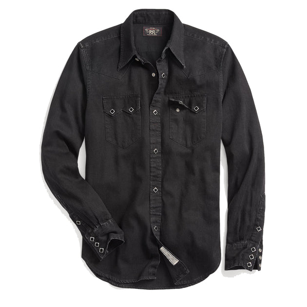 Ralph lauren dark denim shirt on sale