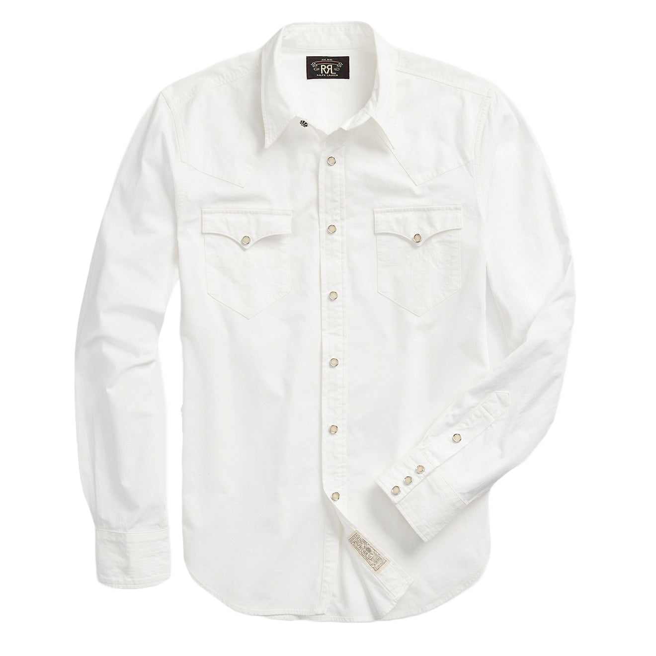 RRL by Ralph Lauren Slim Fit Poplin Western Shirt White