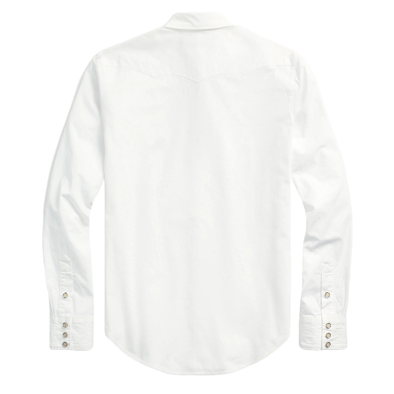 RRL by Ralph Lauren Slim Fit Poplin Western Shirt White - The Sporting Lodge