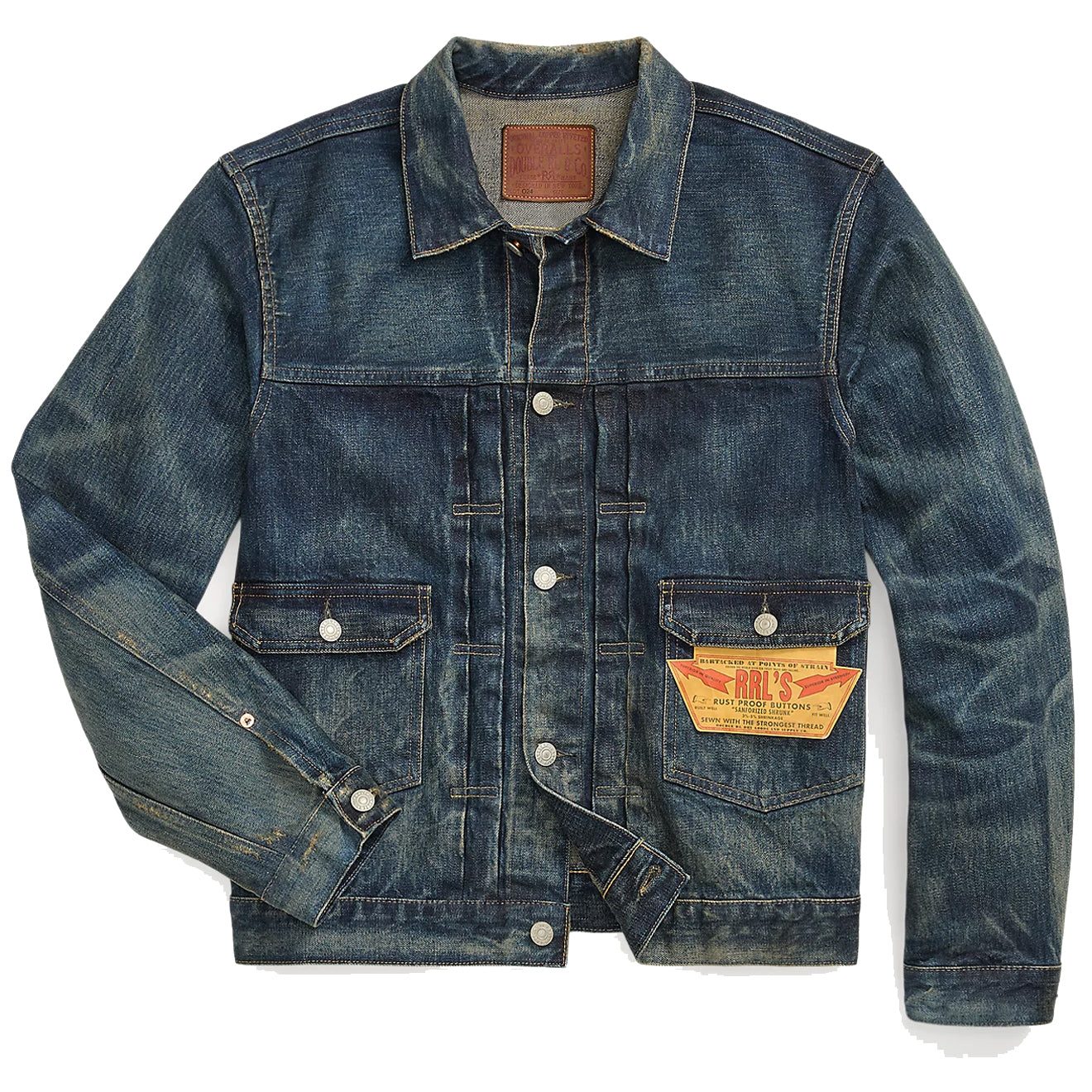 Rrl denim fashion trucker jacket