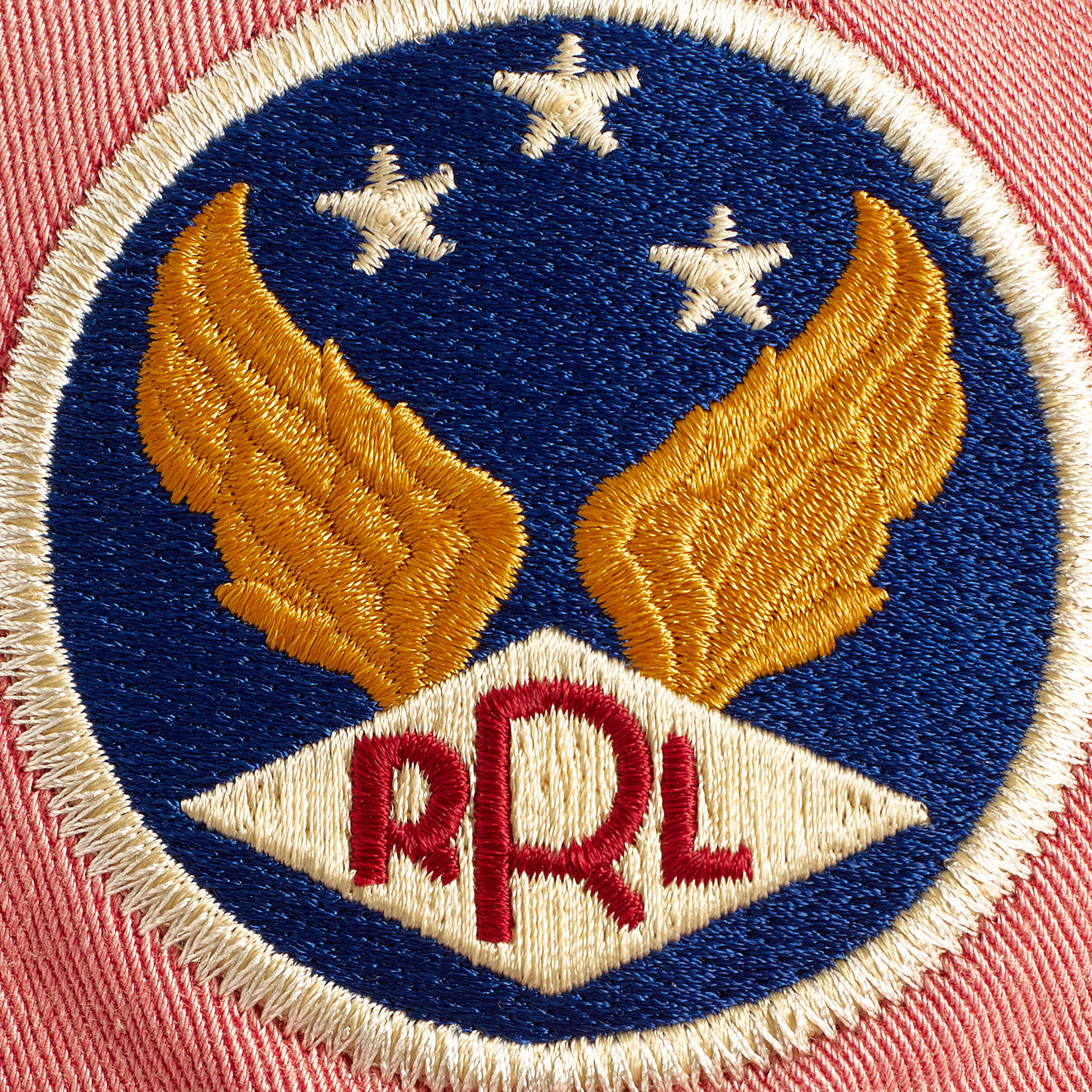 RRL by Ralph Lauren Winged-Logo Baseball Cap Faded Red