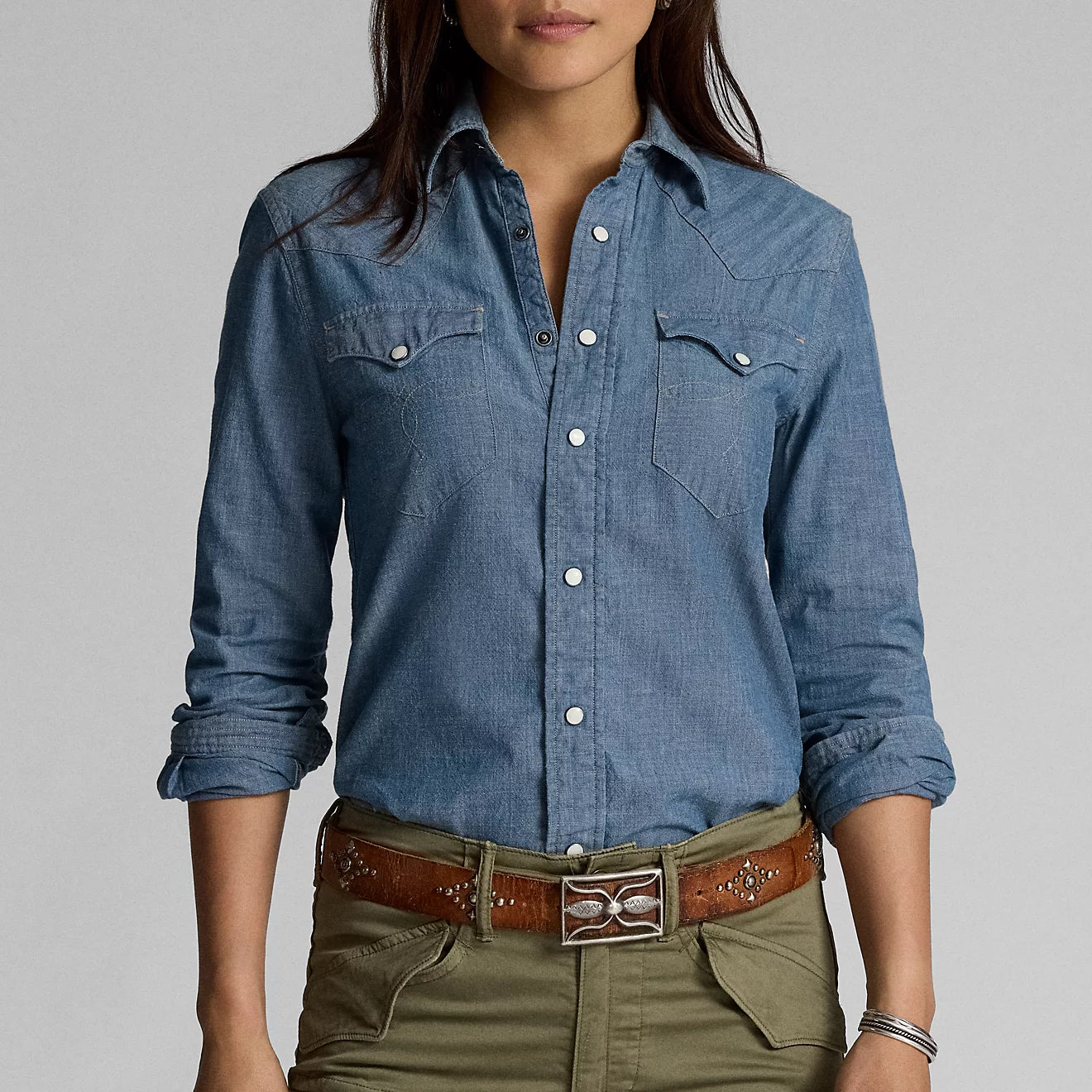 RRL selling RALPH LAUREN DOUBLE RL WESTERN SHIRT- WOMEN'S SIZE 2