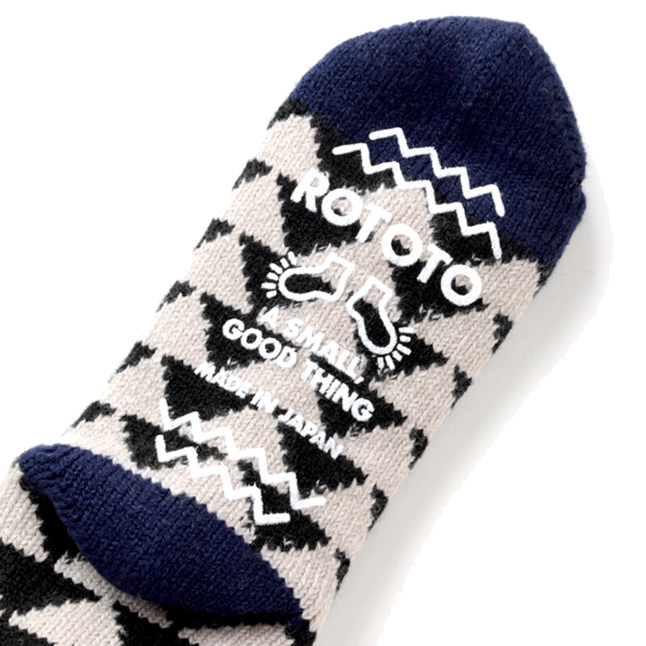 RoToTo Comfy Room Socks Sankaku Gold / Black / Navy-2