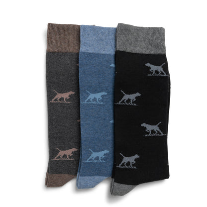 Rodd and Gunn Dogs A Plenty Three Pack Socks Biz Multi