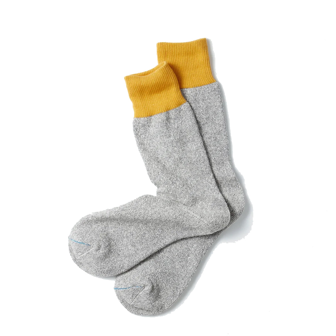 Rototo Double Face Crew Sock Dark Yellow / Grey - The Sporting Lodge