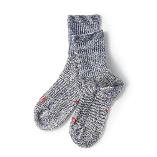 Rototo Double Face Mini Crew Socks Organic Cotton Navy