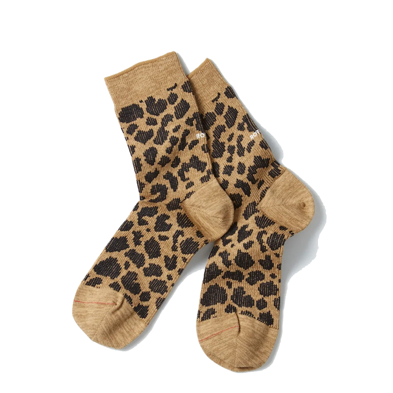 Rototo Leopard Sock Beige - The Sporting Lodge