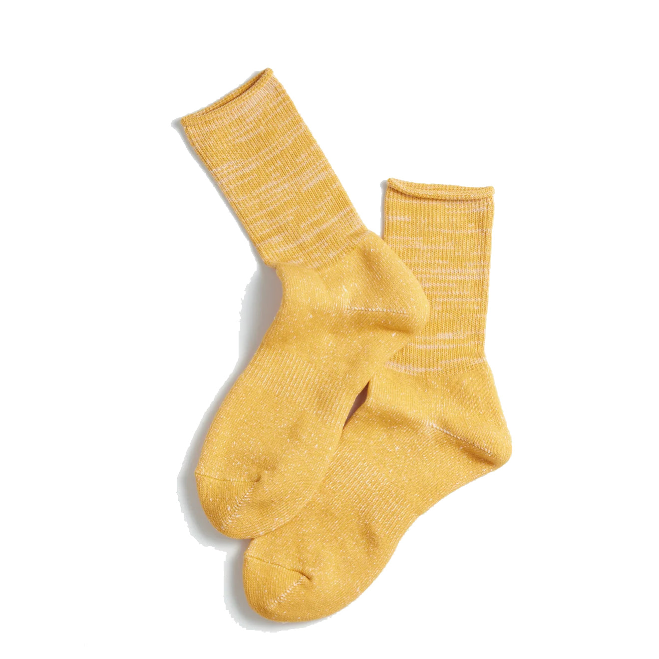 Rototo Washi Pile Crew Sock Yellow - The Sporting Lodge