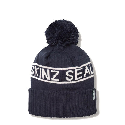 Sealskinz Heacham WP CW Icon Bobble Hat Navy / Cream - The Sporting Lodge