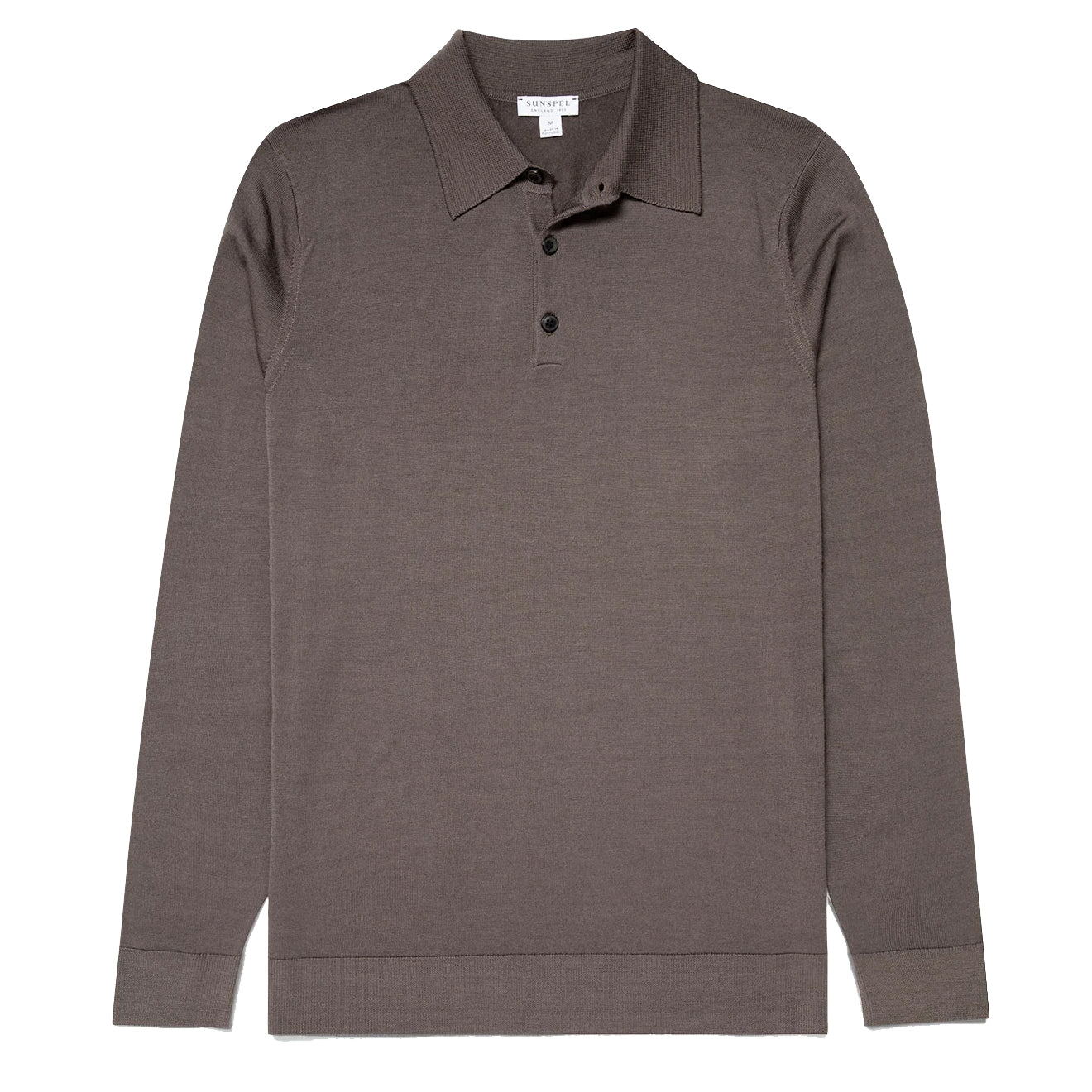 Sunspel Extra-Fine Merino Polo Shirt Cedar