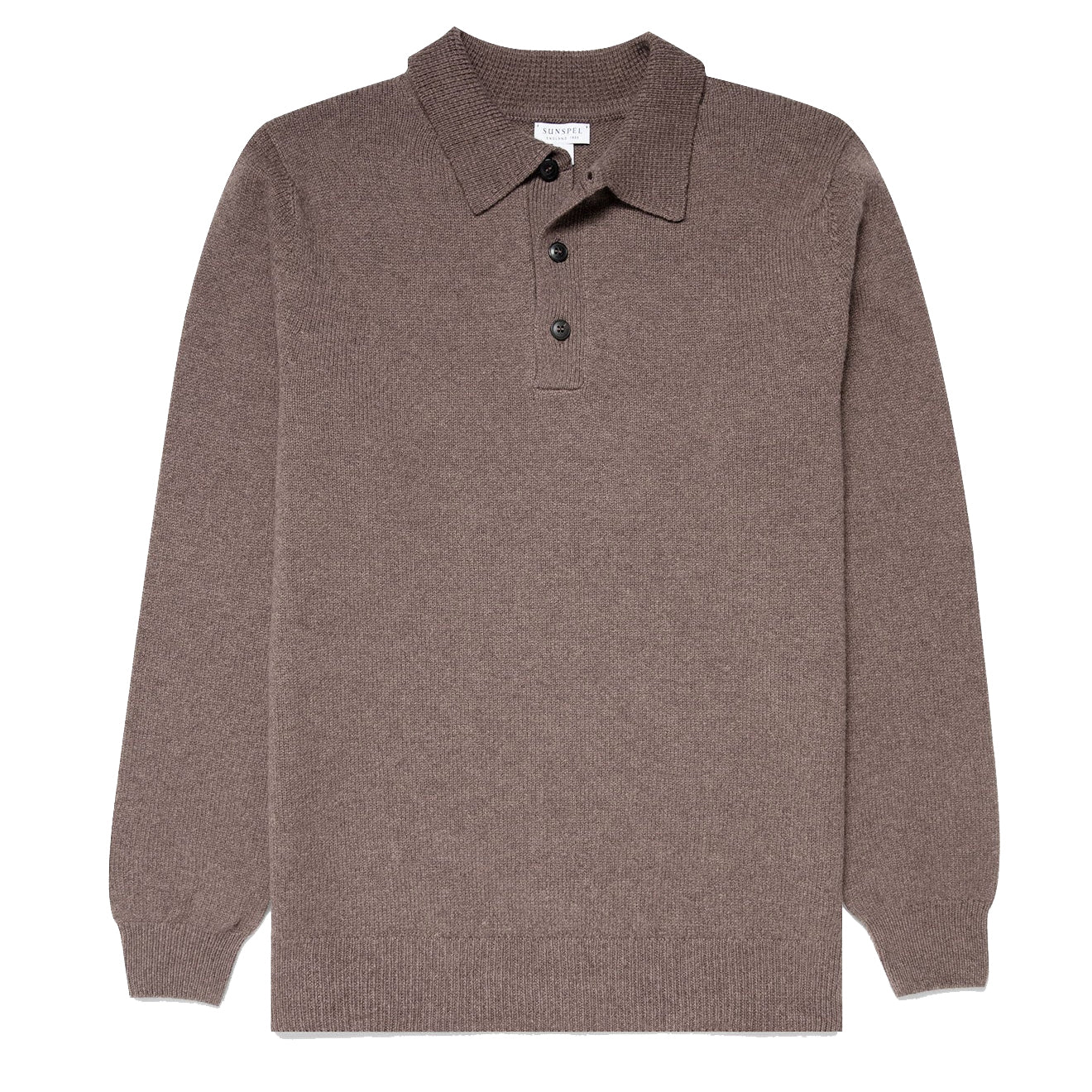 Sunspel Lambswool Polo Shirt Cedar - The Sporting Lodge