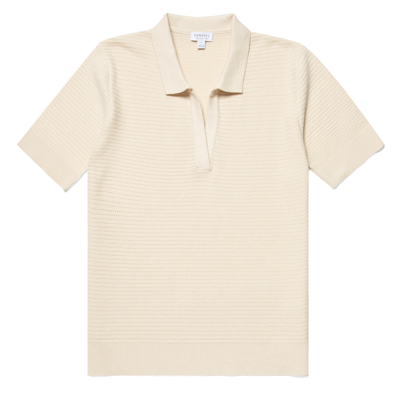 Sunspel Womens Archive Knit Polo Ecru