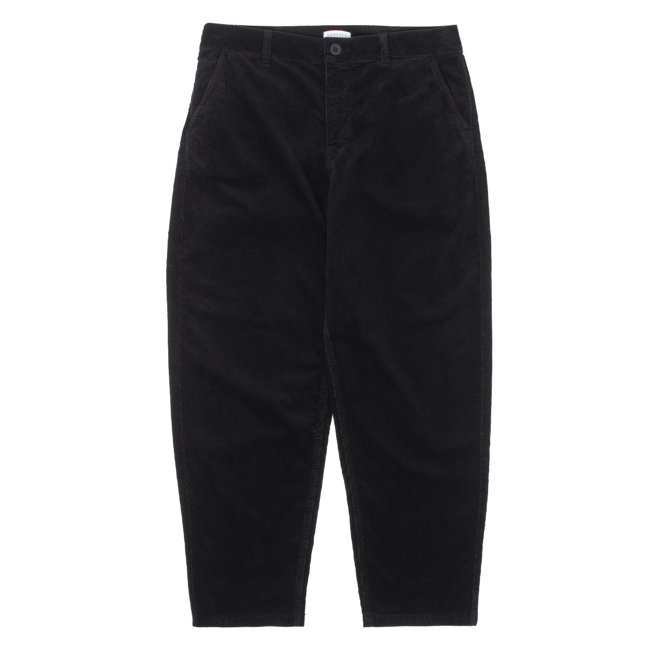 Sunspel Womens Corduroy Trousers Black - The Sporting Lodge