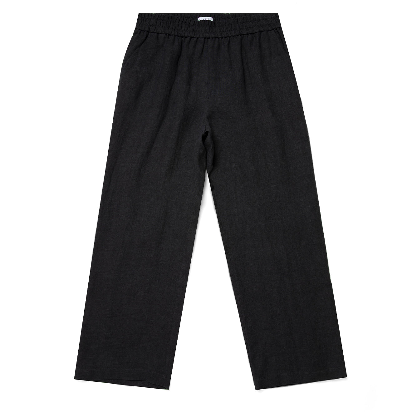 Sunspel Womens Drawstring Wide Leg Trouser Black