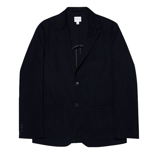 Sunspel Brushed Cotton Blazer Navy